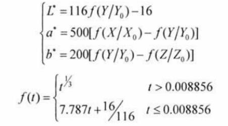 CIELab颜色空间表达式